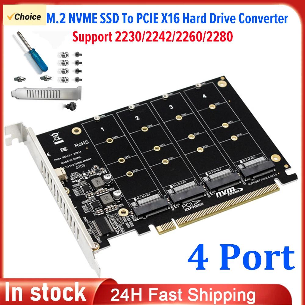 ȣƮ Ʈѷ Ȯ ī, PCIE /PCIE RAID LED ǥñ, 4 Ʈ M.2 NVME SSD-PCIE X16 , 4X32Gbps